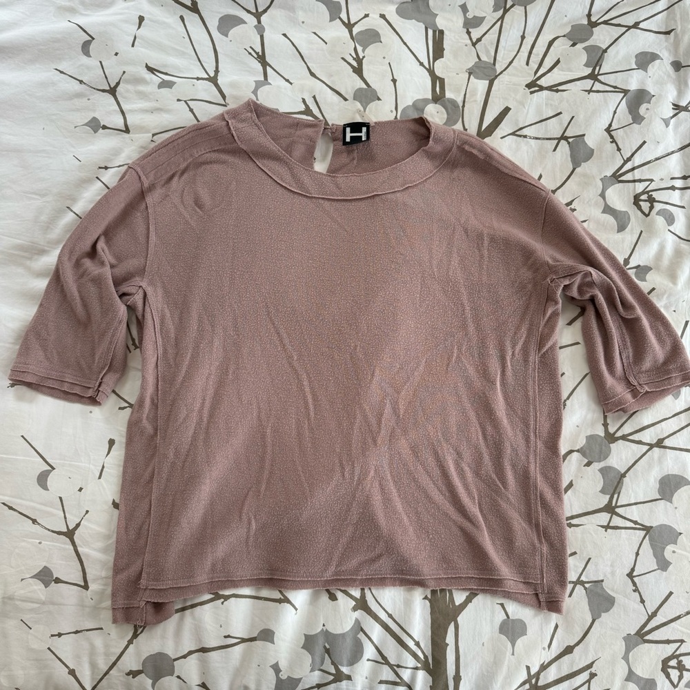 H by Bordeaux pale pink tunic top